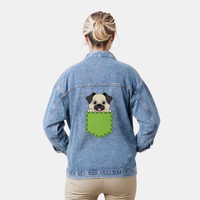 Pocket Pet Dog Denim Jacket (Model)