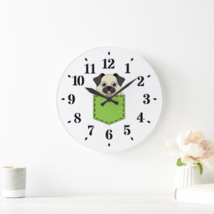 Pocket Pet Dog Large Clock