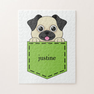 Pocket Pet Dog Personalise Jigsaw Puzzle