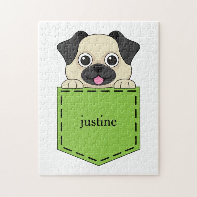Pocket Pet Dog Personalise Jigsaw Puzzle (Vertical)