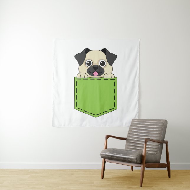 Pocket Pet Dog Tapestry (In Situ)