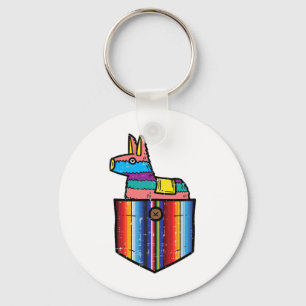 Pocket Pinata Serape Cinco De Mayo Mexican Fiesta  Key Ring