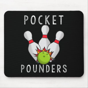 Pocket Pounders Bowling Team League Casual Cotton Mouse Pad