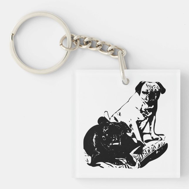 Pocket Pugs, Artistic Charm Key Ring (Front)