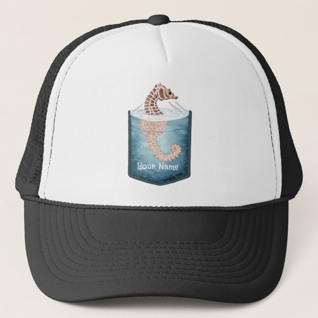 Pocket Seahorse Trucker Hat (Front)