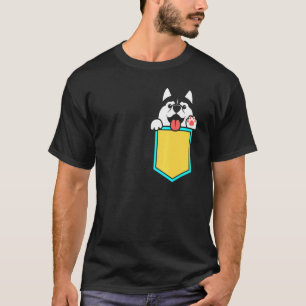 Pocket Siberian Husky T-Shirt