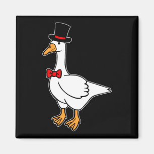 Pocket Silly Goose Wearing Top Hat Magnet