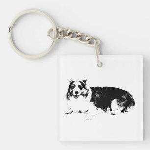 Pocket Sized Corgi Peace Key Ring