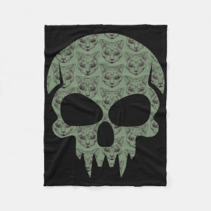 Pocket Skeleton Hand Peace Sign Halloween Hippie H Fleece Blanket