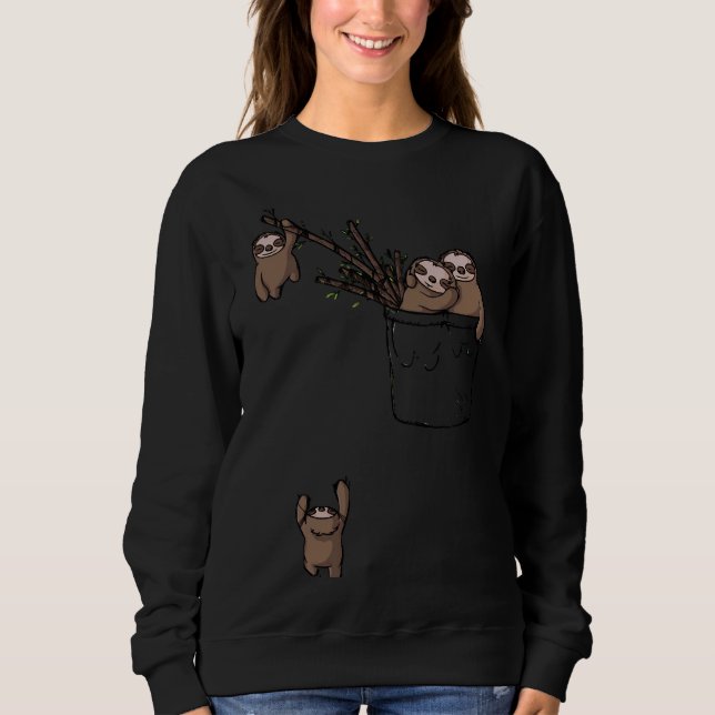 Pocket Sloth Family Sweatshirt (Front)