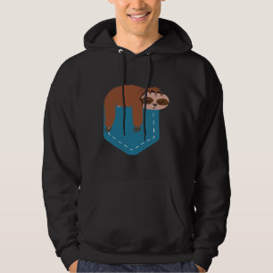 Pocket Sloth Funny Sloth In Pocket For Cute Sloth Hoodie