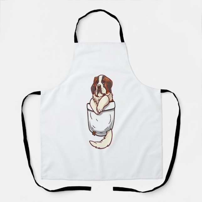 Pocket St Bernard Puppy  Apron (Front)