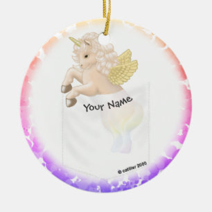 Pocket Unicorn Ceramic Ornament