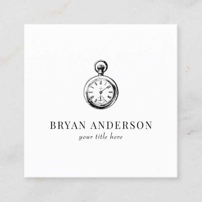 Pocket Watch Business Card (Front)