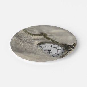 Pocket Watch - The Sands of Time Paper Plate