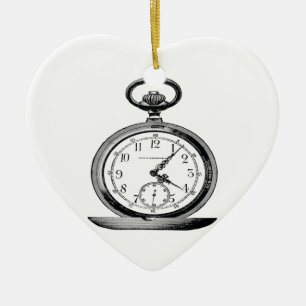 Pocket Watch Vintage Ceramic Ornament