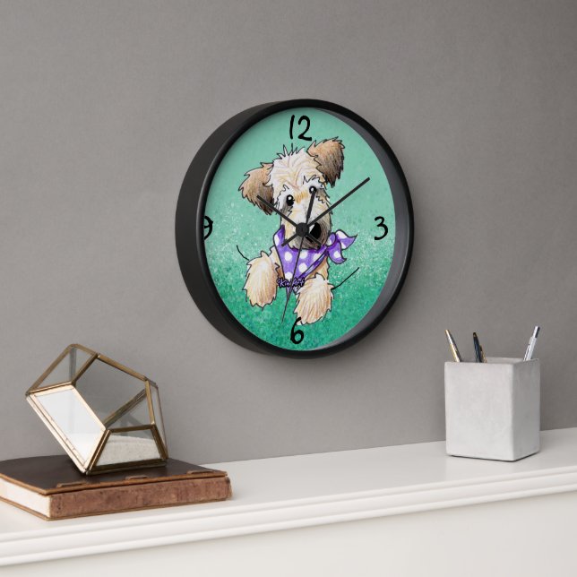 Pocket Wheaten Round Clock (Office)