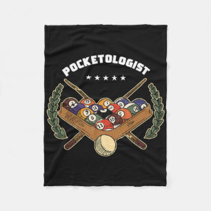Pocketologist Billiard Player Snooker Pool 8 Ll Bi Fleece Blanket