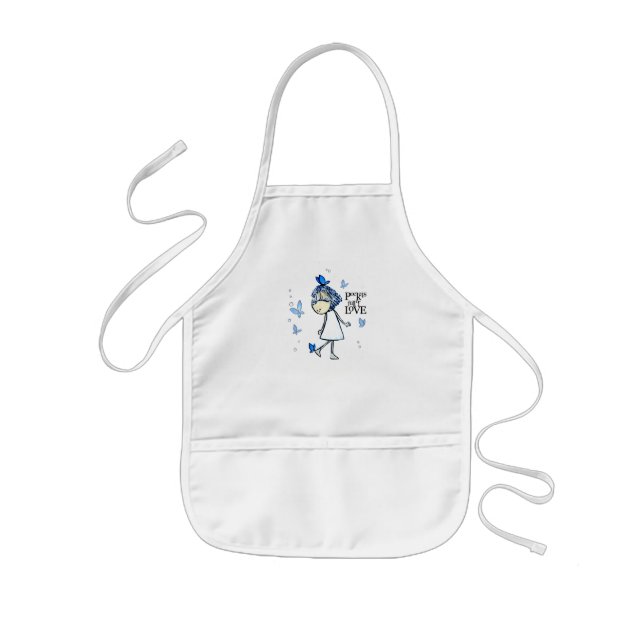 Pockets full of Love - butterfly Apron (A04) (Front)