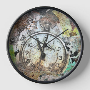 Pocketwatch Collage Clock
