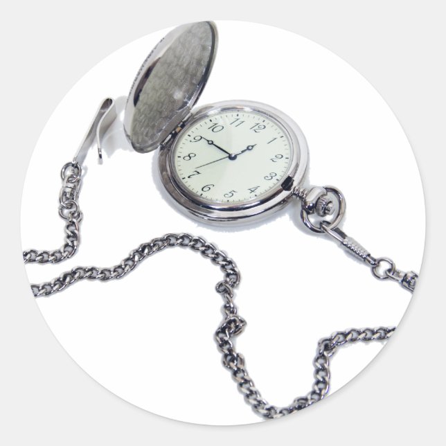 PocketWatchOpen040509 Classic Round Sticker (Front)