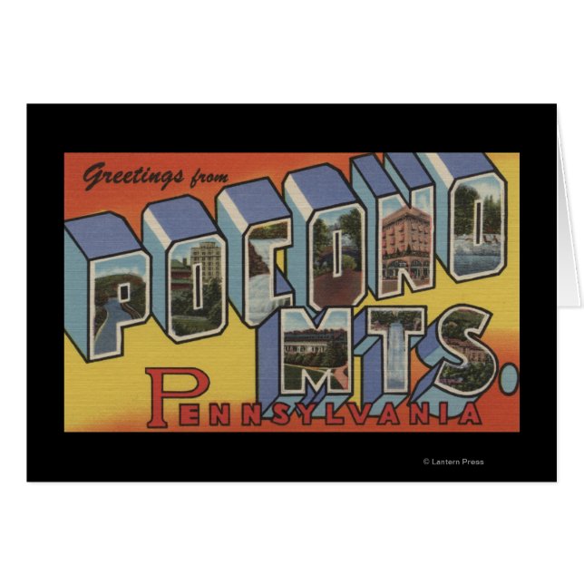 Pocono Mountains - Large Letter Scenes (Front Horizontal)