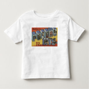 Pocono Mountains - Large Letter Scenes Toddler T-Shirt