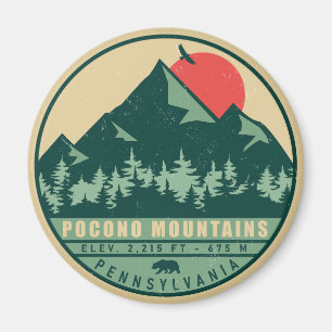 Pocono Mountains Pennsylvania Hiking Sunset Magnet