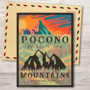 Pocono Mountains Pennsylvania - Retro Souvenirs Postcard