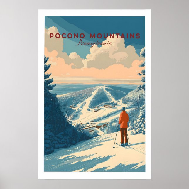 Pocono Mountains Ski Print 1 (Front)
