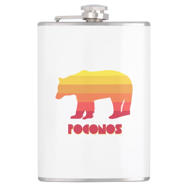 Poconos Bear Hip Flask (Front)
