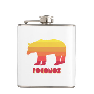 Poconos Bear Hip Flask