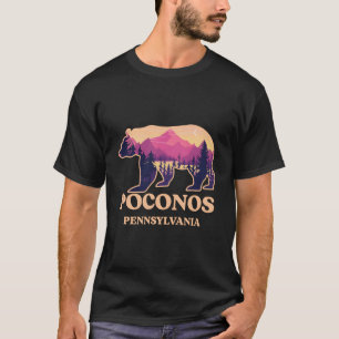 Poconos Mountains Pennsylvania Pa Bear Hiking Souv T-Shirt