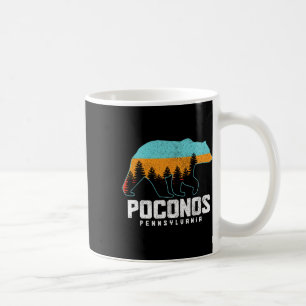 Poconos Pennsylvania Bear Hiking Vintage Pocono Mo Coffee Mug