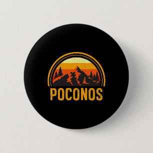 Poconos Pennsylvania Pa Mountains Hiking Souvenir 6 Cm Round Badge