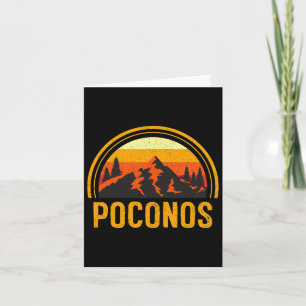 Poconos Pennsylvania Pa Mountains Hiking Souvenir Card