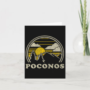 Poconos Pennsylvania Pa T Shirt Vintage Hiking Mou Card