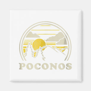 Poconos Pennsylvania PA T Shirt Vintage Hiking Mou Magnet
