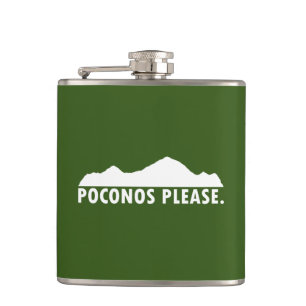 Poconos Please Hip Flask