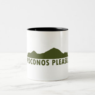 Poconos Please Two-Tone Coffee Mug
