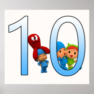 Pocoyo funny kids birthday 10th boy and girlcostu poster