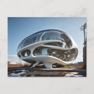 POD HOUSE FUTURISTIC POSTCARD