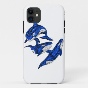 Pod Of 3 Tribal Orcas iPhone 11 Case