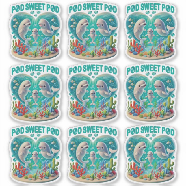 "Pod Sweet Pod" Whale Family (Front)