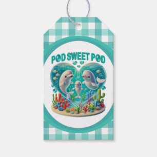 "Pod Sweet Pod" Whale Family Gift Tags