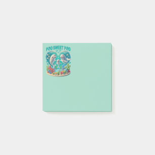 "Pod Sweet Pod" Whale Family Post-it Notes