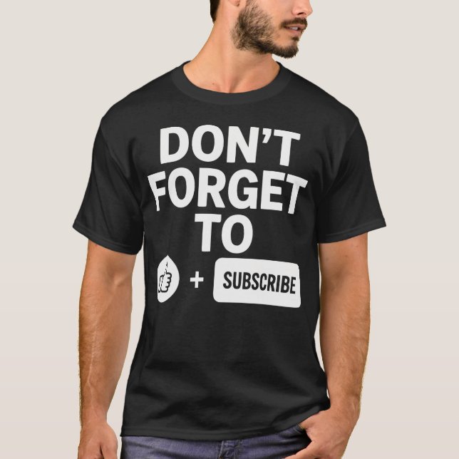 Podcast Host Like And Subscribe T-Shirt (Front)