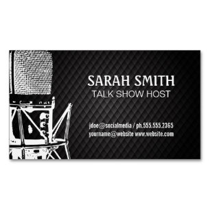 Podcast   Microphone Magnetic Business Card