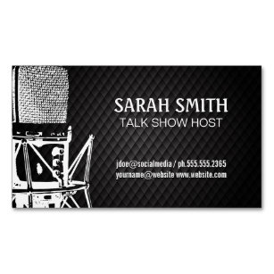 Podcast   Microphone Magnetic Business Card