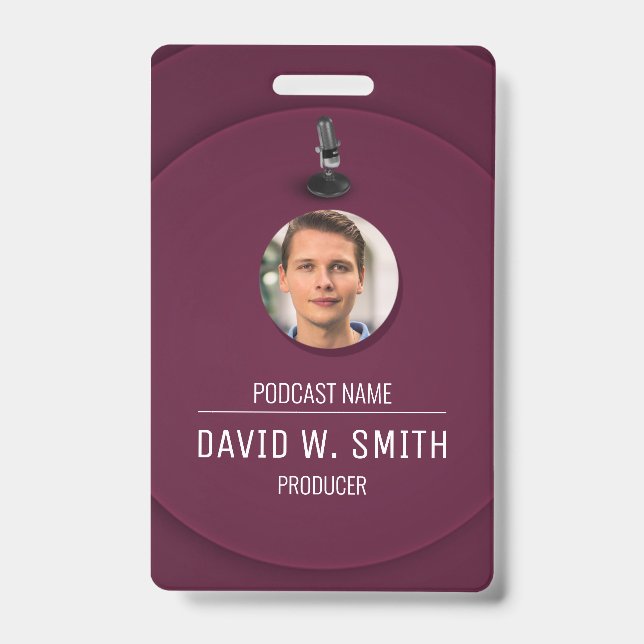 Podcast Producer/Vocal Coach/Voice actor ID Badge (Front)